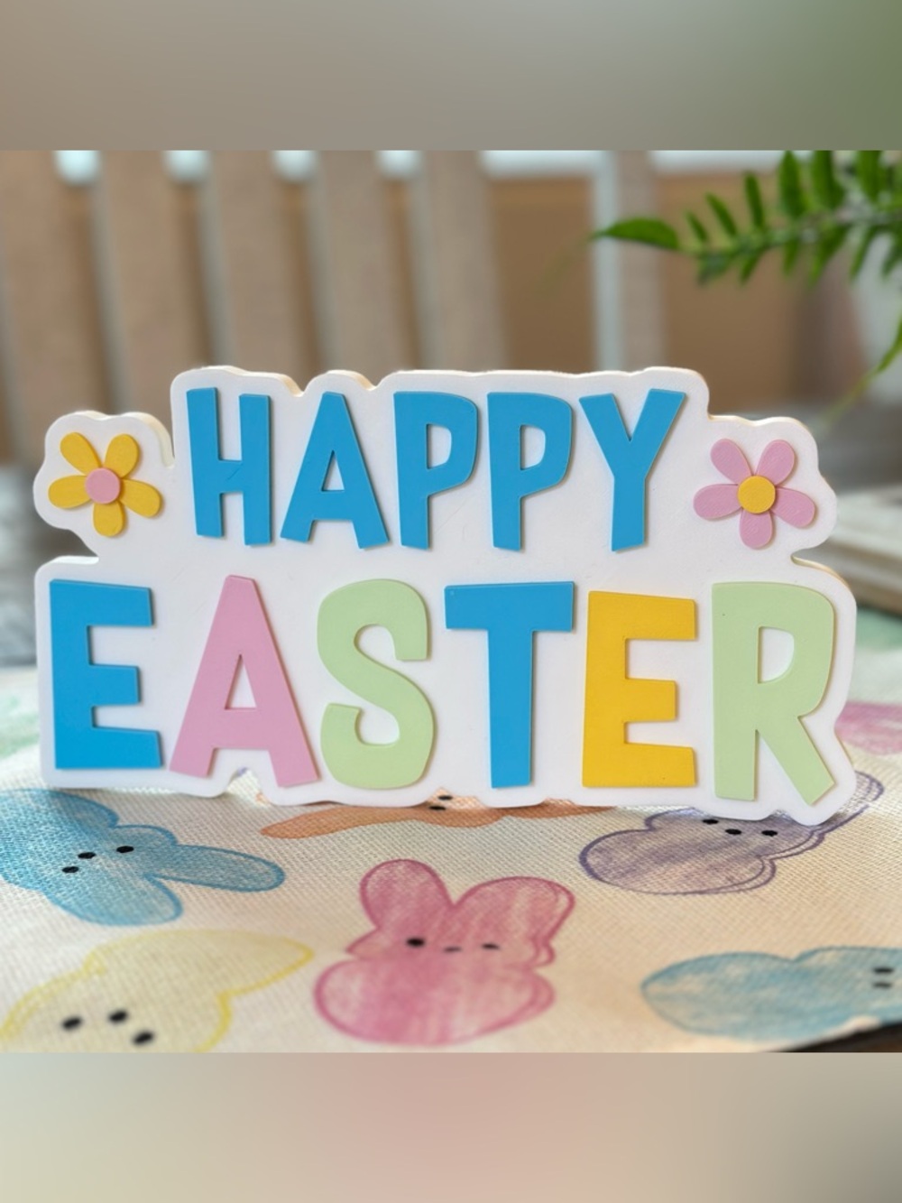 Happy Easter Multi-Color Holiday Sign